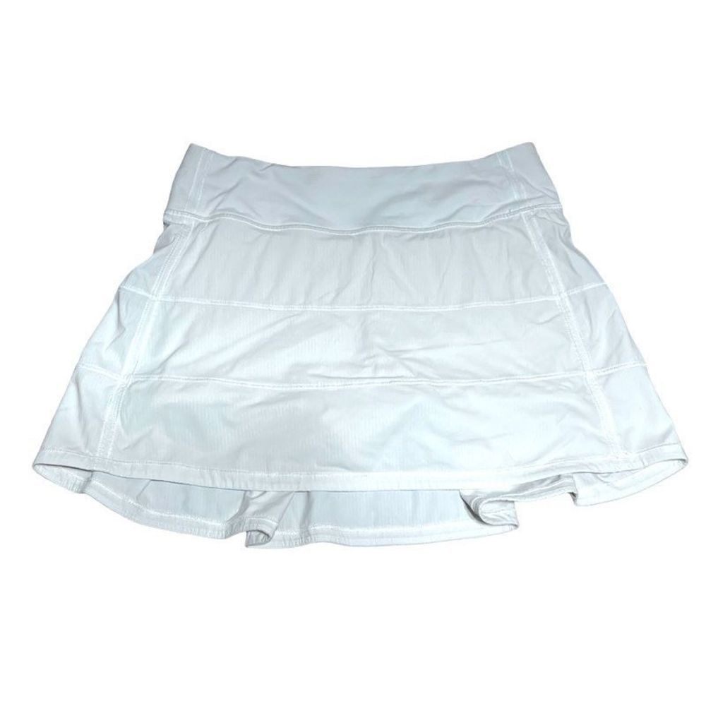 Lululemon White Pace Rival Mid Rise Tennis Skirt Size 4
